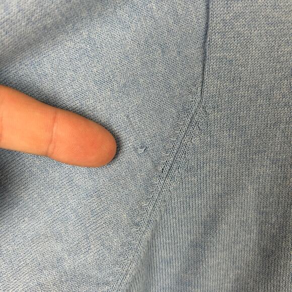 Peter Millar Crest 1/4 Zip Pullover Sweater Light Blue MS23S25 Men's Size XL - Picture 8 of 11